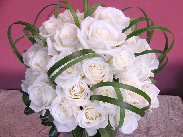 Wedding bouquet with Flax
